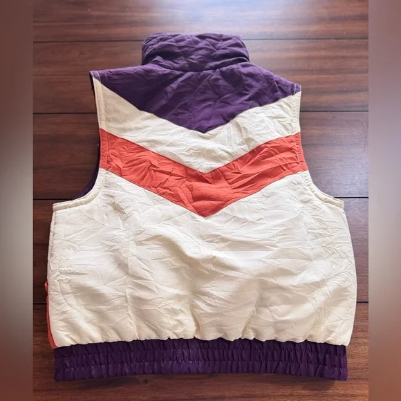 Anna Sui Target 20th Anniversary Collection Chevron Puffer Vest Orange Purple Sm - Picture 2 of 8